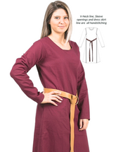 LENA Cotton Burgundy - Medieval Viking Underdress